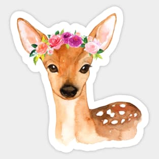 Cute Floral Gazelle gift for Gazelle & Deer lover Sticker